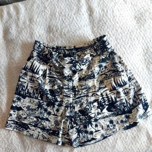 Black and White Printed Women Shorts